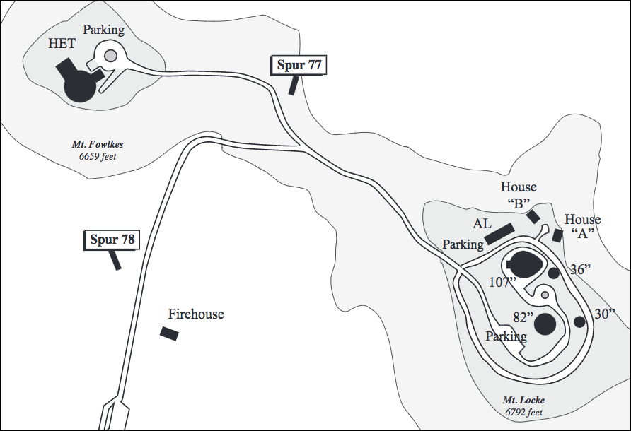 McDonald Observatory site map